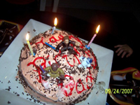 A yummy birthday cake.