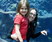 Corah and Randi enjoy the Atlanta Aquarium.