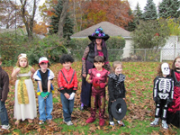 Tommy's class on Halloween.