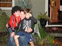 Mommy and two scary boys!