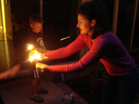 4th of July sparklers.