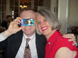Being goofy at Cindy's wedding