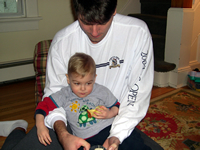 Do you think Nicholas would like a bite of my apple, Dad?